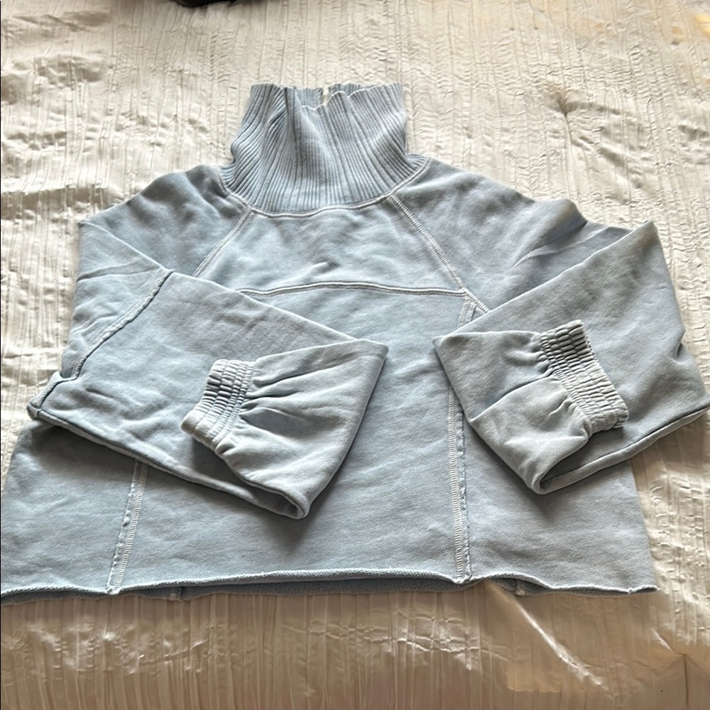 Cozy Light Blue Turtleneck Sweater